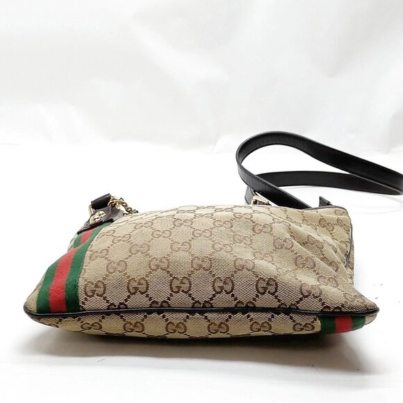 Authentic Gucci Sherry Line Brown Canvas Shoulder Bag mn514-113025 - Picture 9 of 16